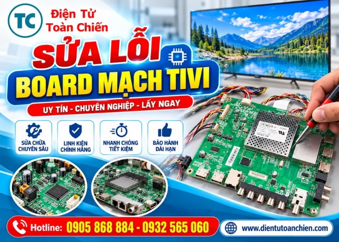 Sửa lỗi board mạch tivi